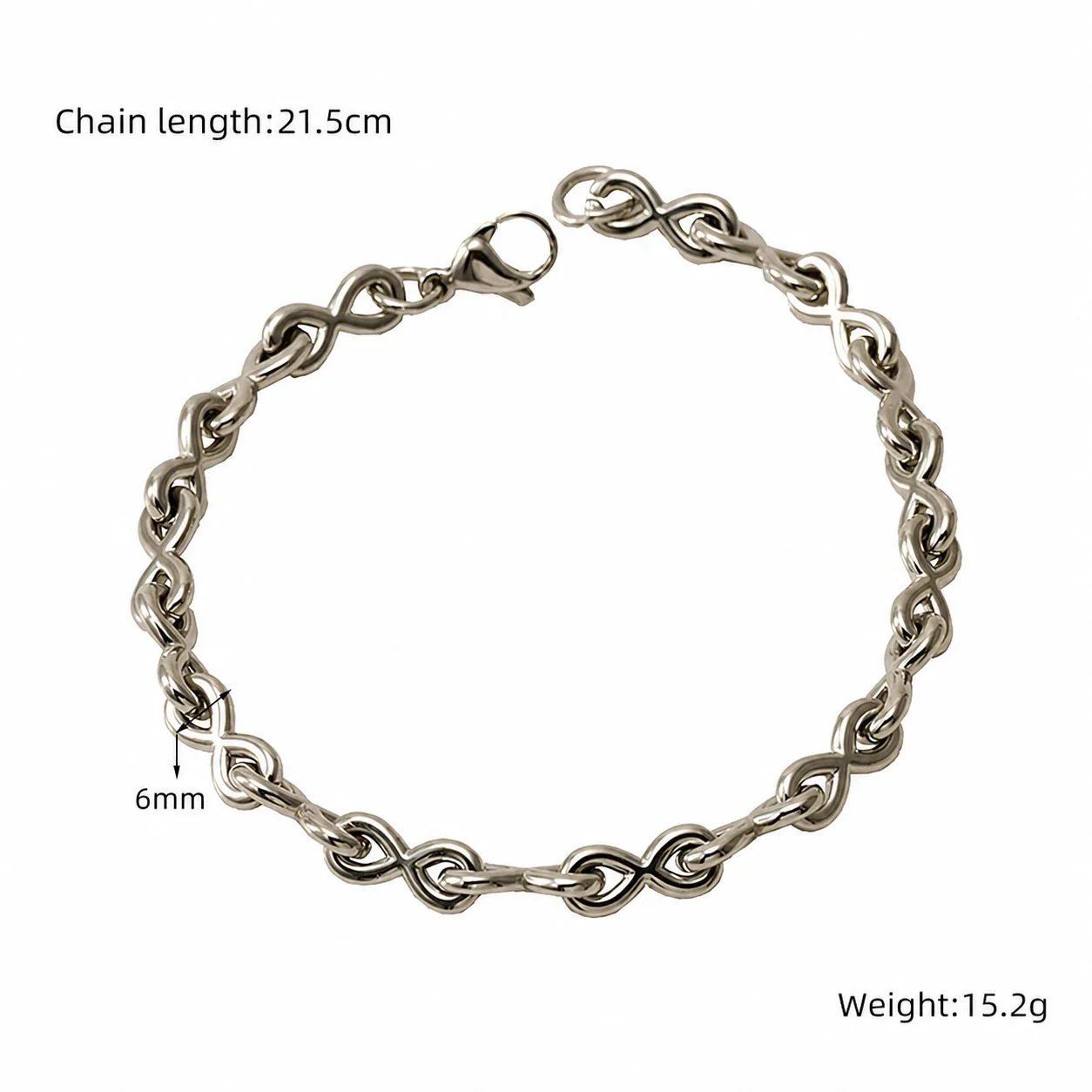 Bold Gold-Plated Stainless Steel Paperclip Link Bracelet - Silver Paperclip Link