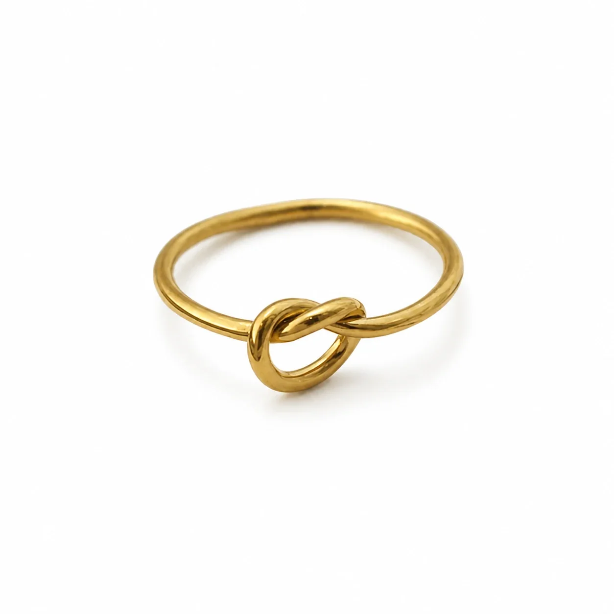 Knotted Gold-Plated 316 Stainless Steel Band Ring