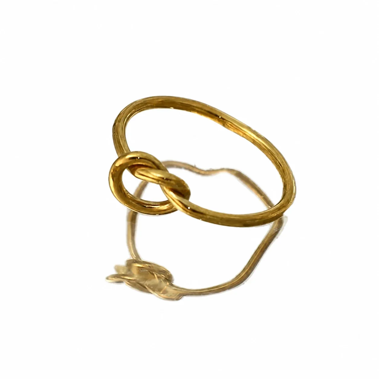 Knotted Gold-Plated 316 Stainless Steel Band Ring