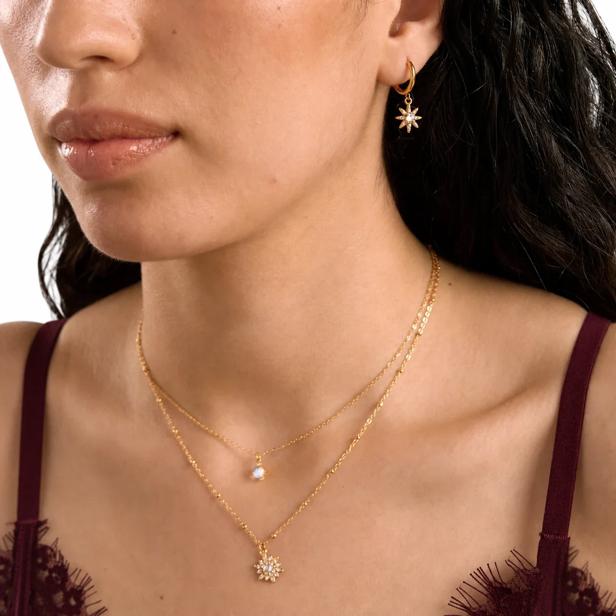 Celestial Gold-Plated 316L Stainless Steel Jewelry Set