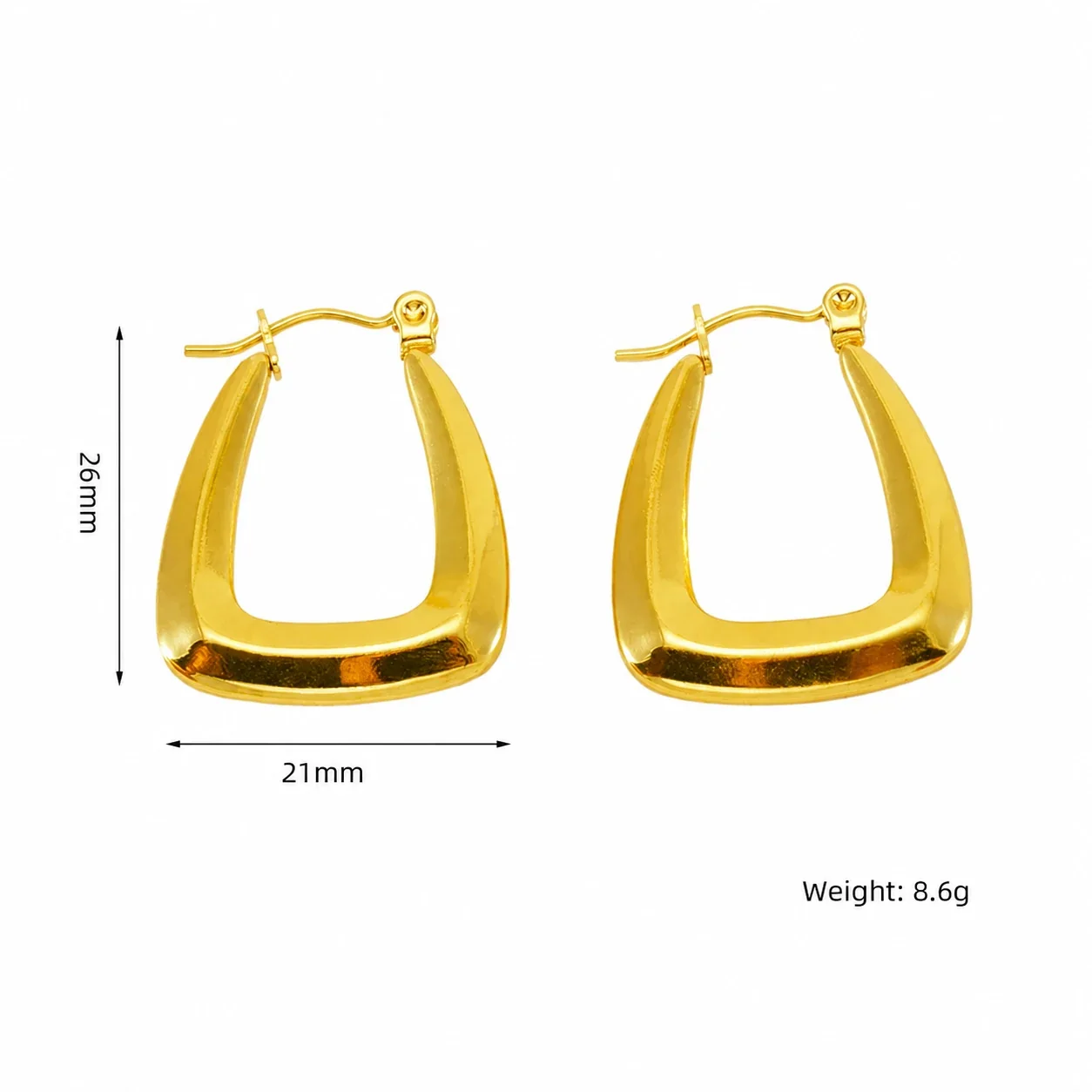 Bold Gold-Plated Twisted Bow Croissant Hoop Earrings - Gold Twisted Hoop