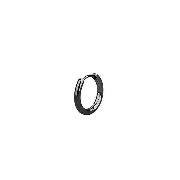 Edgy Stainless Steel Graphic Stud & Hoop Earrings Set - Black Silver Single L