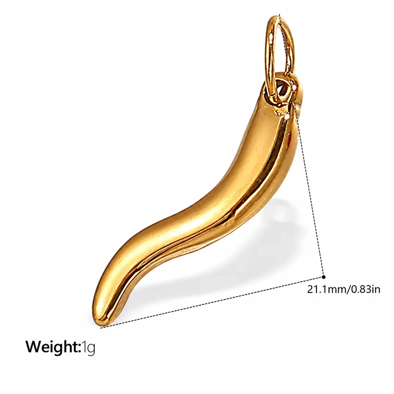 Pendant Charms Floral Fruit and Chili Gold-Plated Steel - Gold
