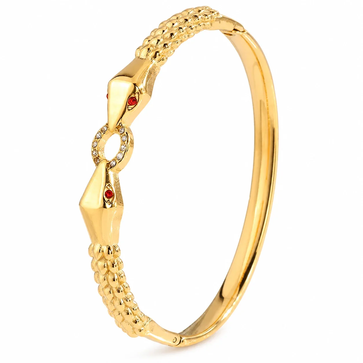 Serpentine Gold-Tone 316 Double Snake Bangle