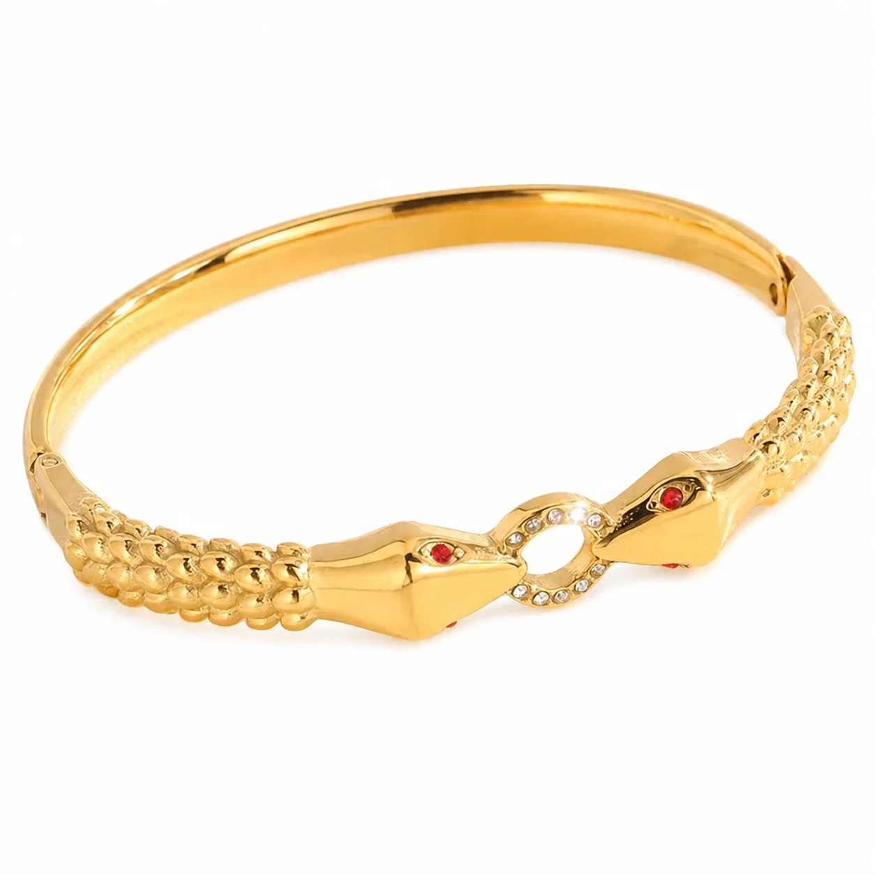 Serpentine Gold-Tone 316 Double Snake Bangle
