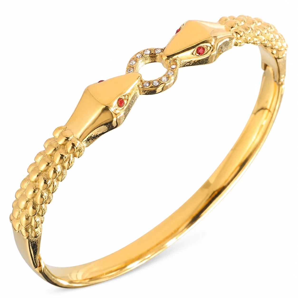 Serpentine Gold-Tone 316 Double Snake Bangle