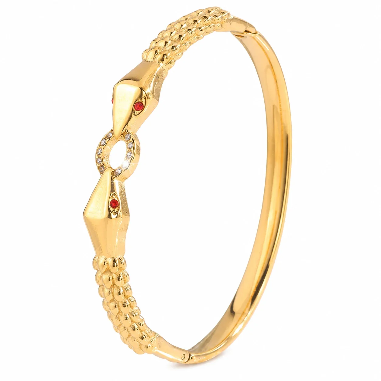 Serpentine Gold-Tone 316 Double Snake Bangle - Gold