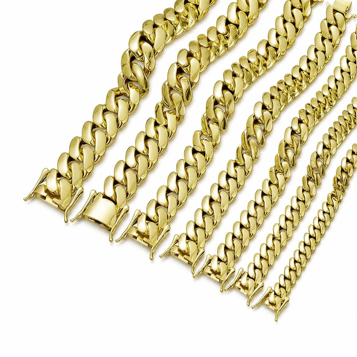 Bold 14K Gold-Plated Stainless Steel Cuban Bracelet