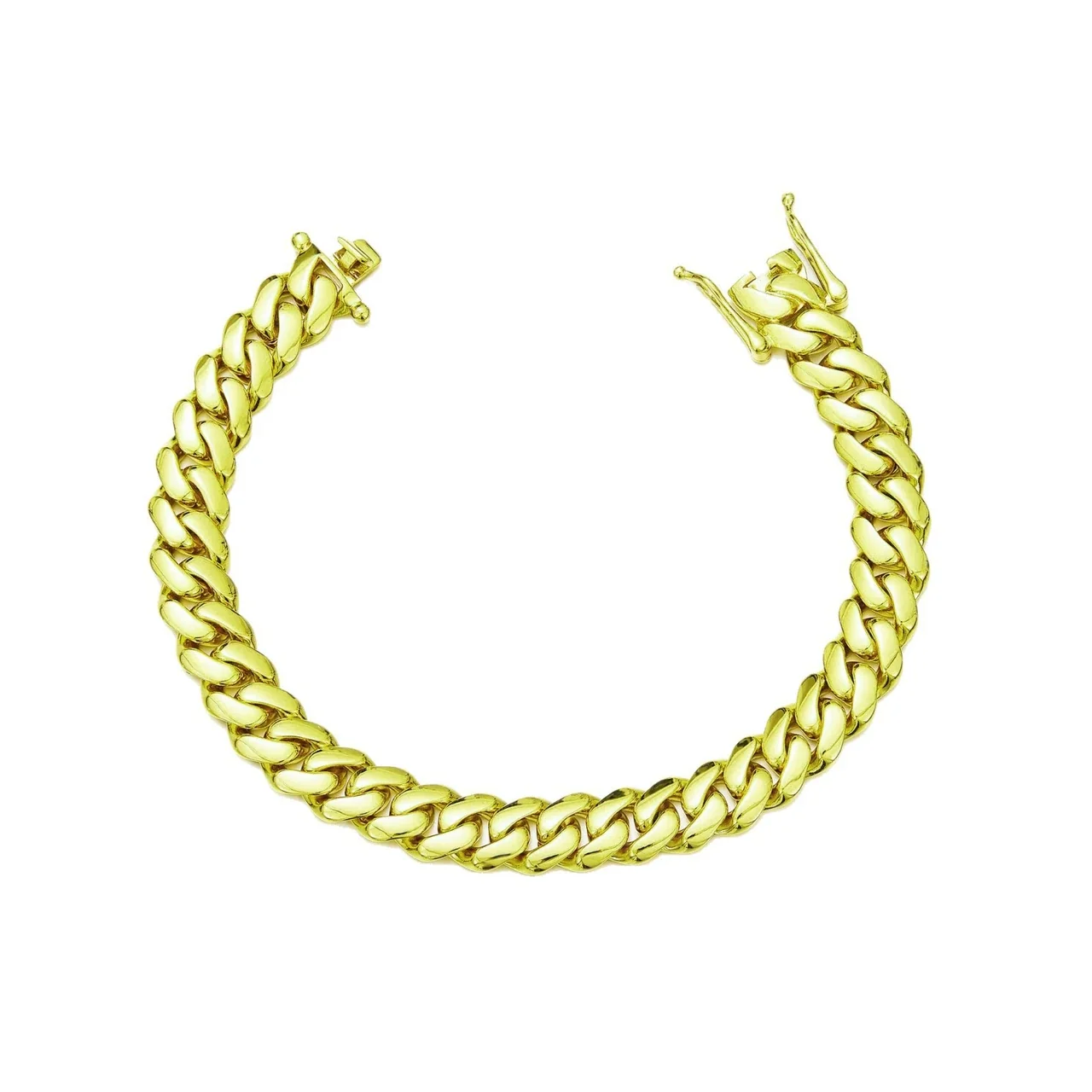 Bold 14K Gold-Plated Stainless Steel Cuban Bracelet