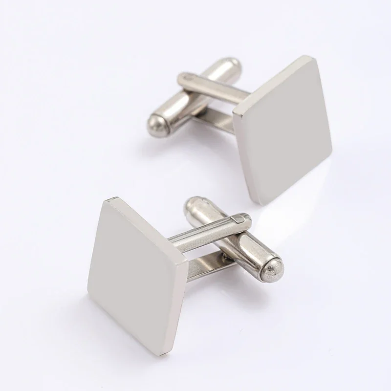 Cuff Link, Square Blank Stainless Steel (Single)