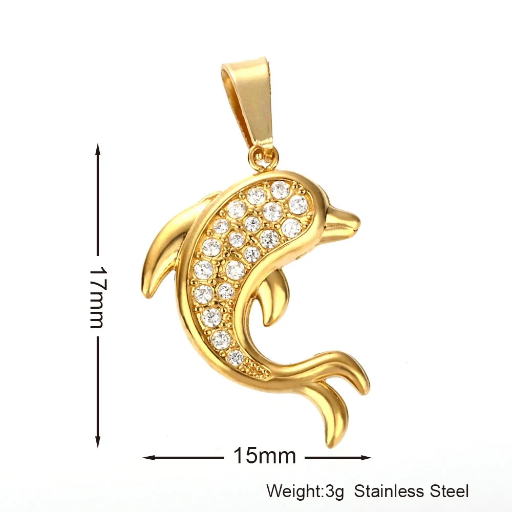 Playful 316 Stainless Steel Pavé Charm Pendant