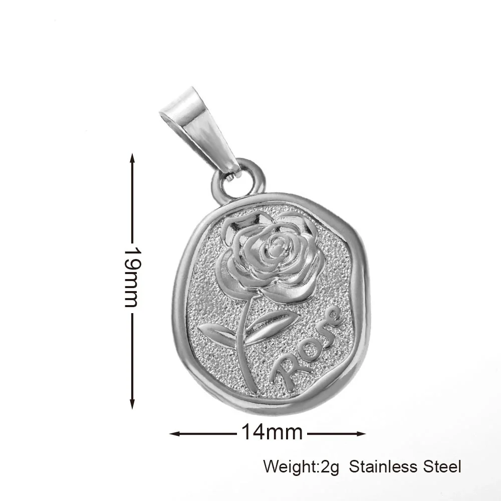 Playful 316 Stainless Steel Pavé Charm Pendant