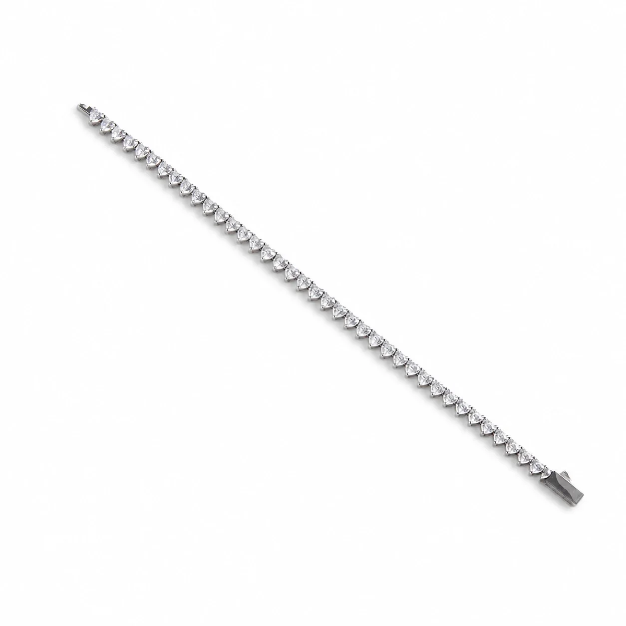 Radiant 316 Stainless Heart CZ Tennis Bracelet