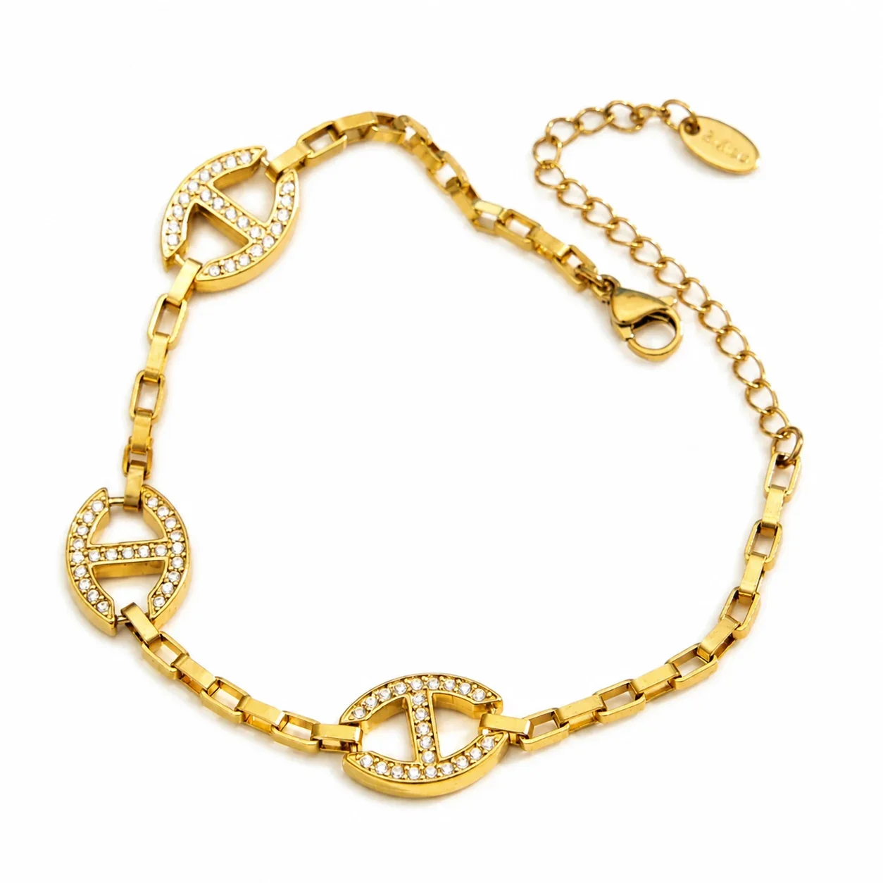 Orbit CZ 316L Stainless Steel Box Chain Jewelry Set
