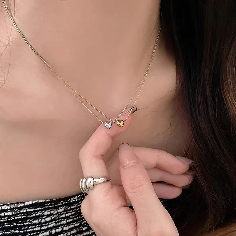 Foto prodotto: Heart Pendant Snake Chain Stainless Steel Necklace