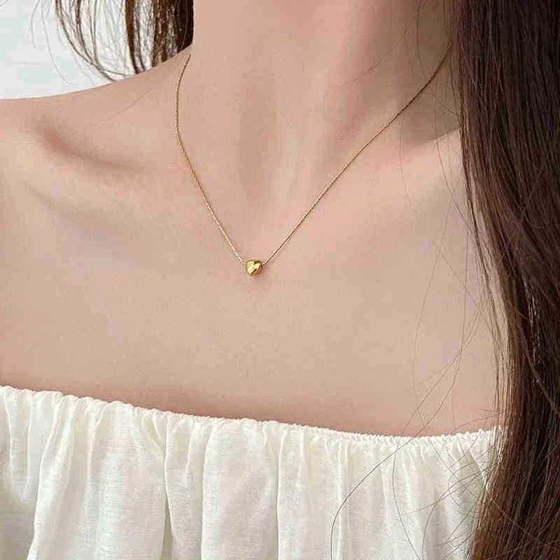 Foto prodotto: Heart Pendant Snake Chain Stainless Steel Necklace