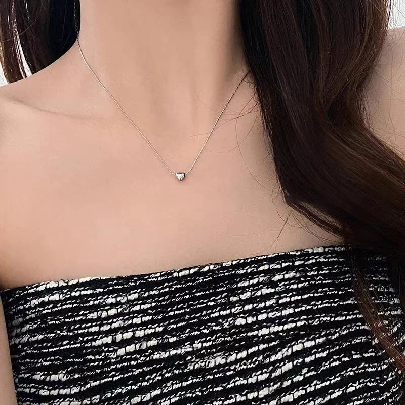 Foto prodotto: Heart Pendant Snake Chain Stainless Steel Necklace