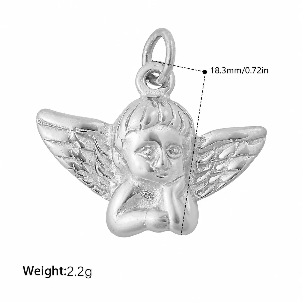 Foto del producto: Dijes colgantes de acero inoxidable, celestiales y de corazón, chapados en oro de 18K