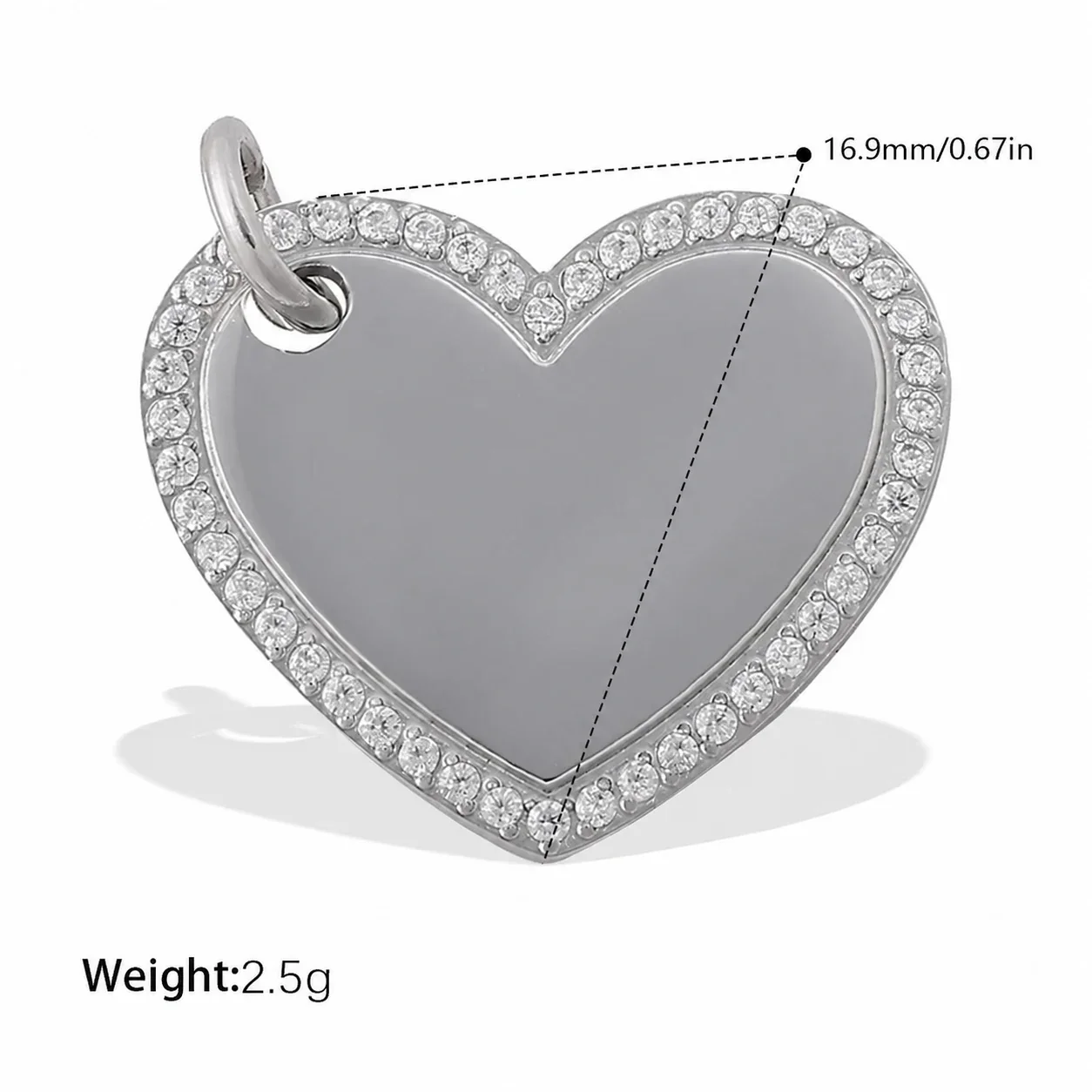 Foto del producto: Dijes colgantes de acero inoxidable, celestiales y de corazón, chapados en oro de 18K