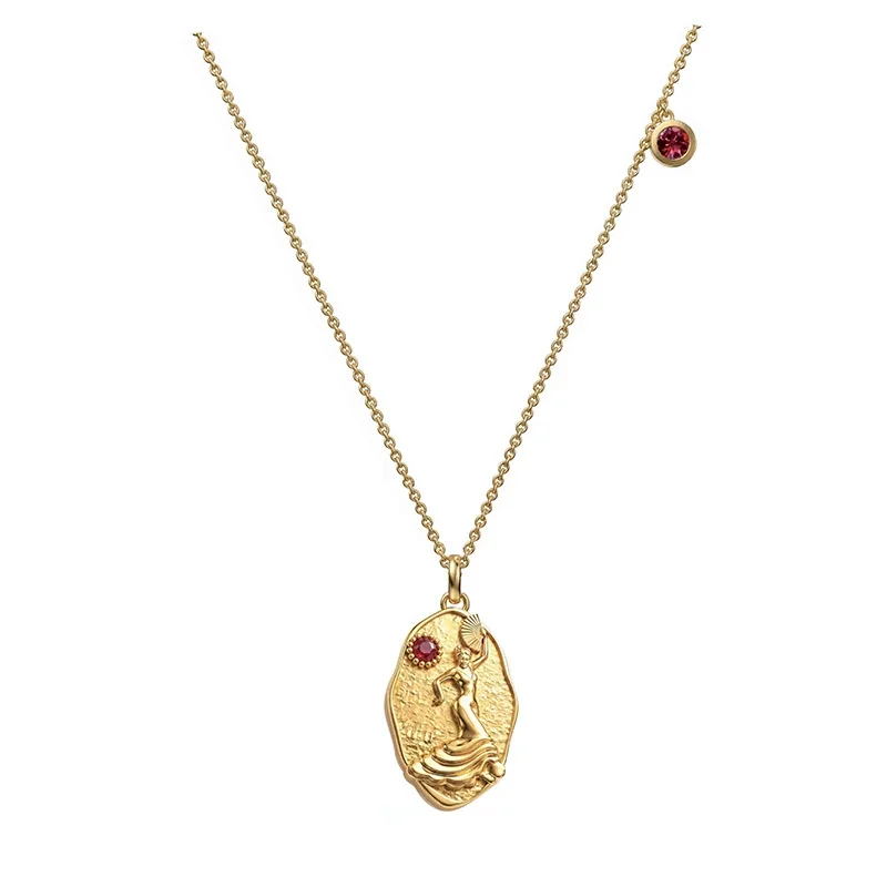 Goddess Ruby Crystal 316 Stainless Steel Jewelry Set