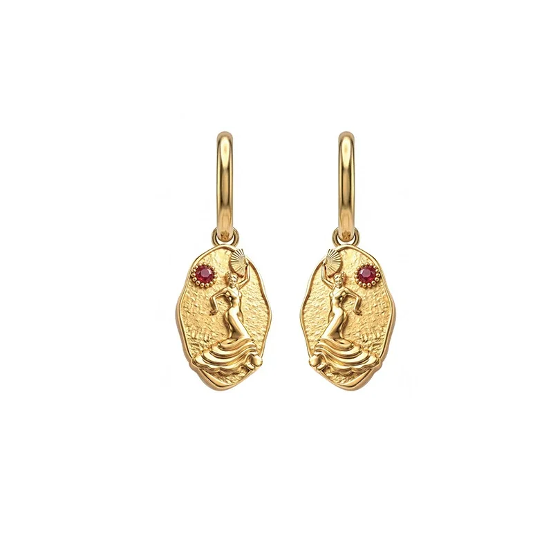 Goddess Ruby Crystal 316 Stainless Steel Jewelry Set
