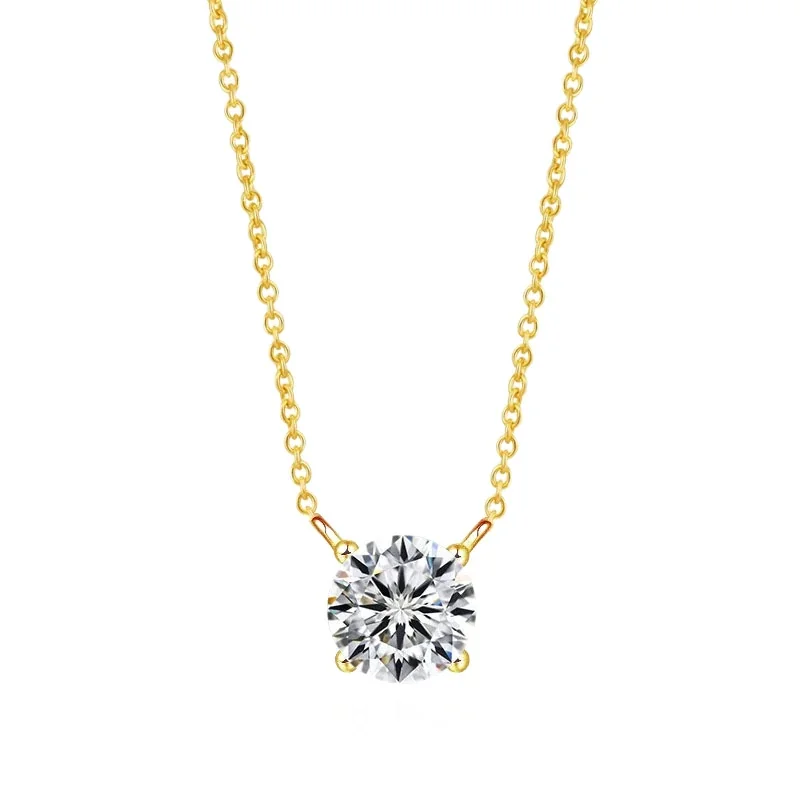 Refined Stainless Steel Round CZ Pendant Necklace