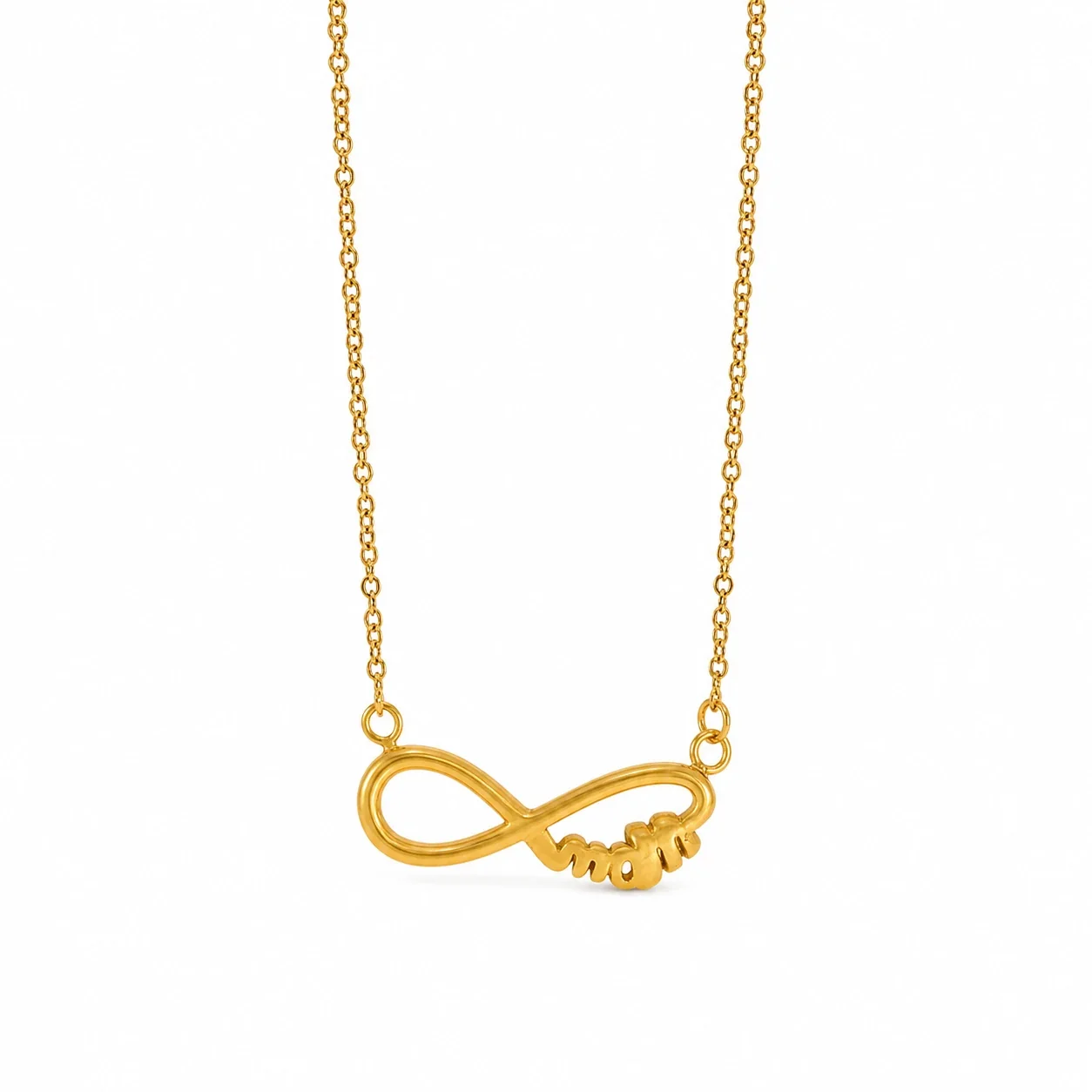 Meaningful Stainless Steel Infinity Mom Pendant Necklace