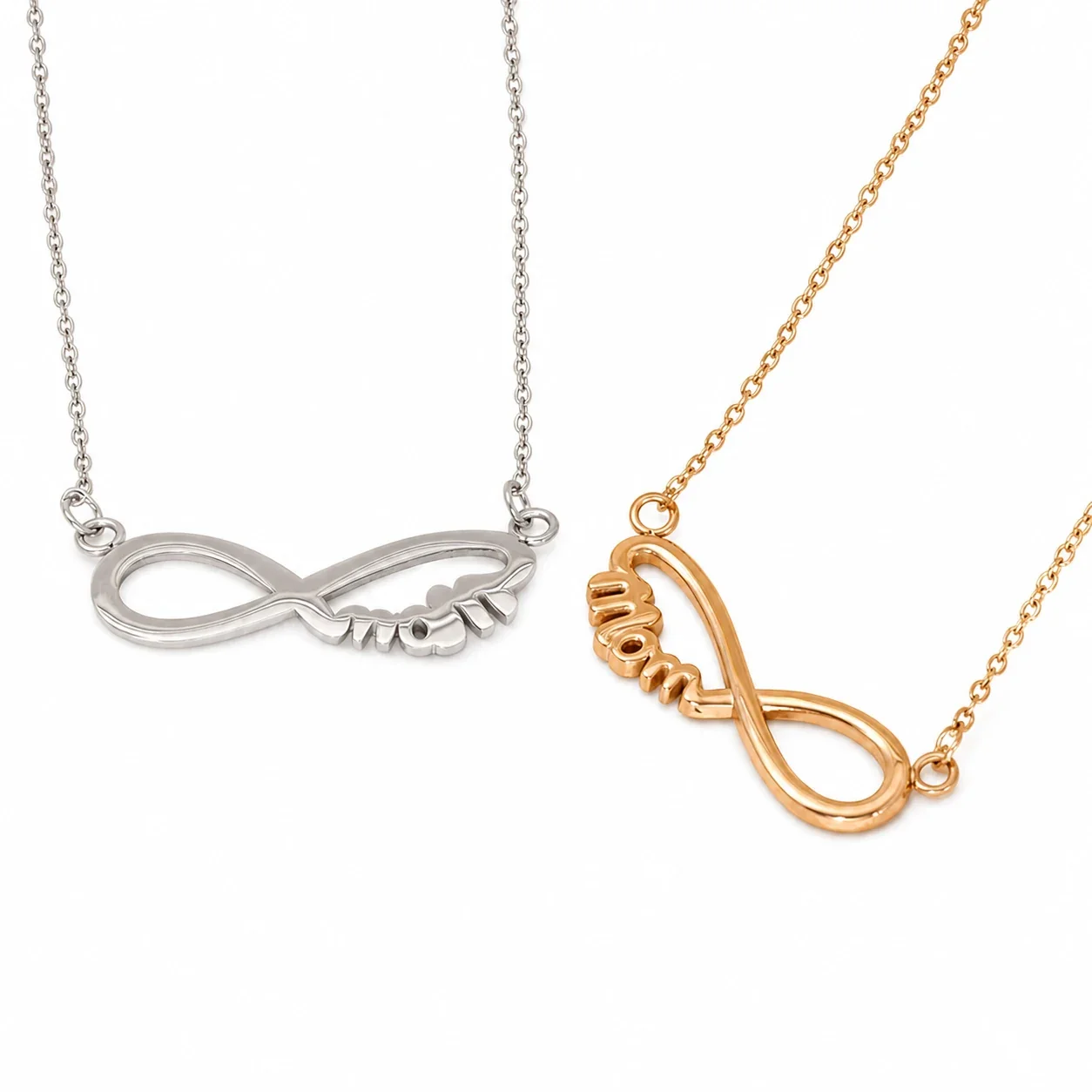 Meaningful Stainless Steel Infinity Mom Pendant Necklace