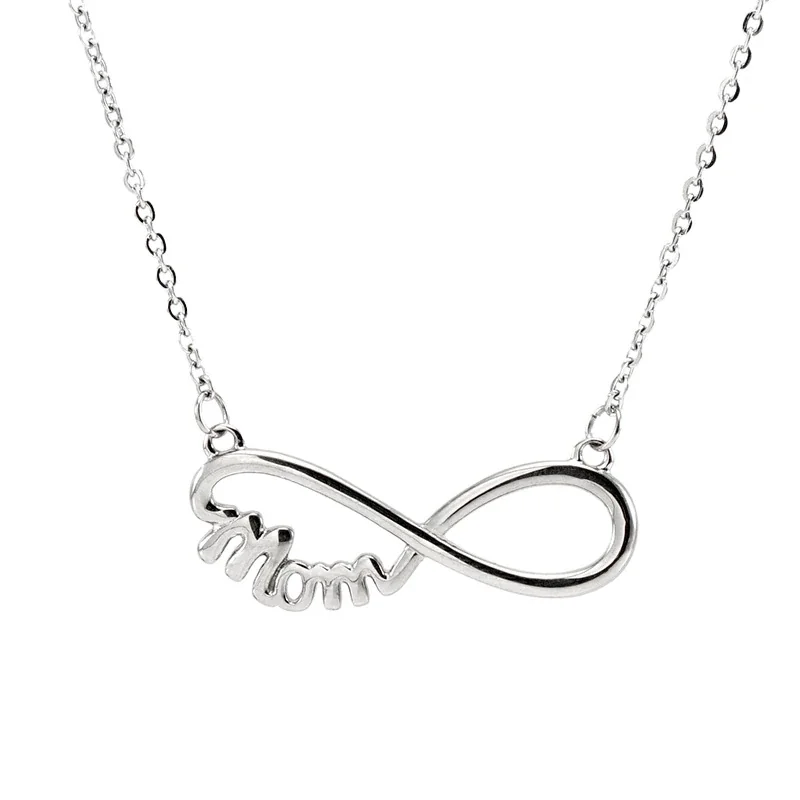 Meaningful Stainless Steel Infinity Mom Pendant Necklace