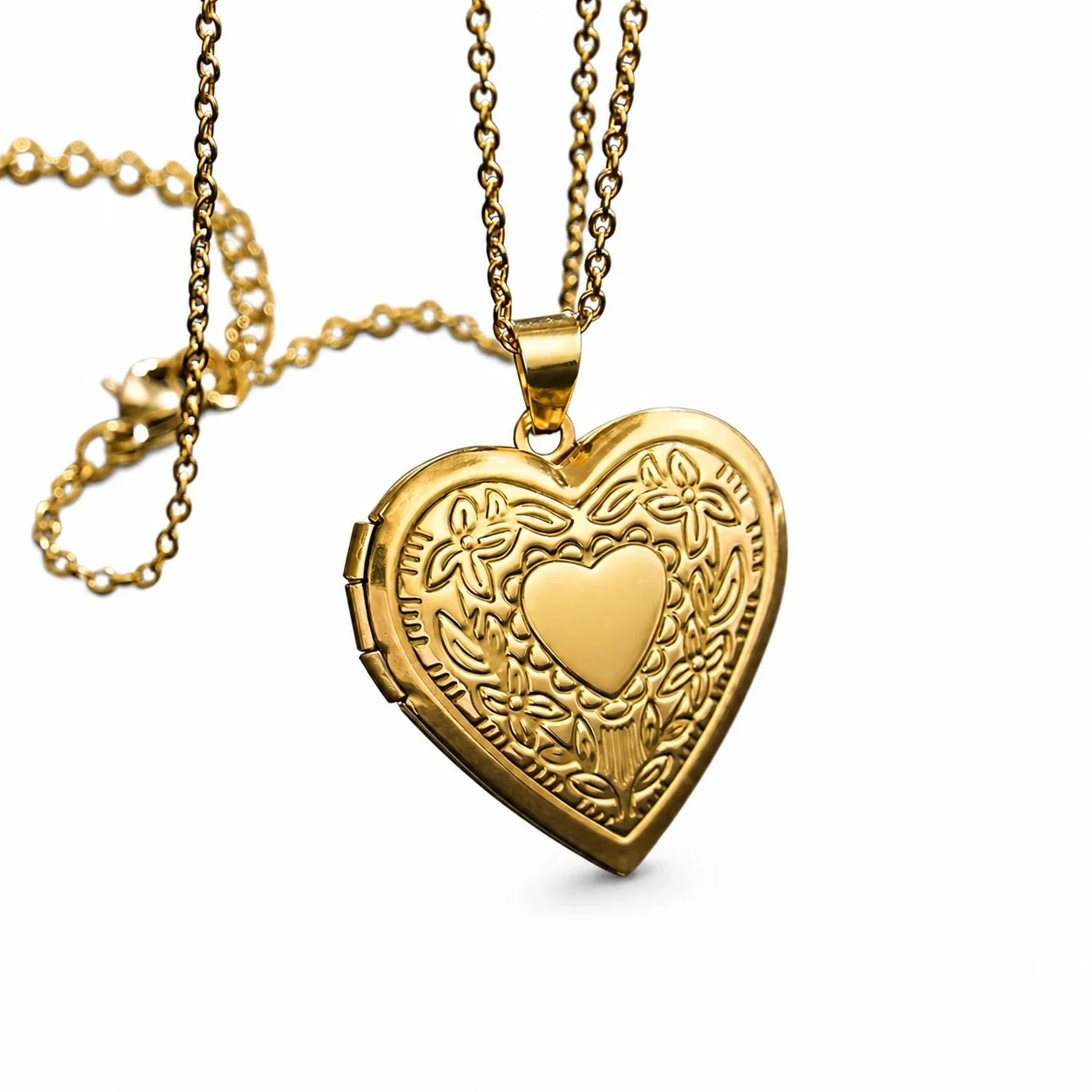 Romantic 316 Stainless Steel Heart Locket Necklace