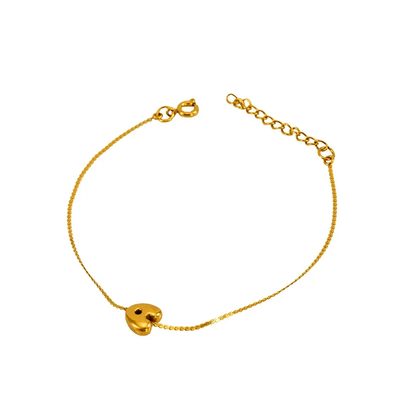 Playful 18K Gold-Plated Initial Charm Chain Bracelet