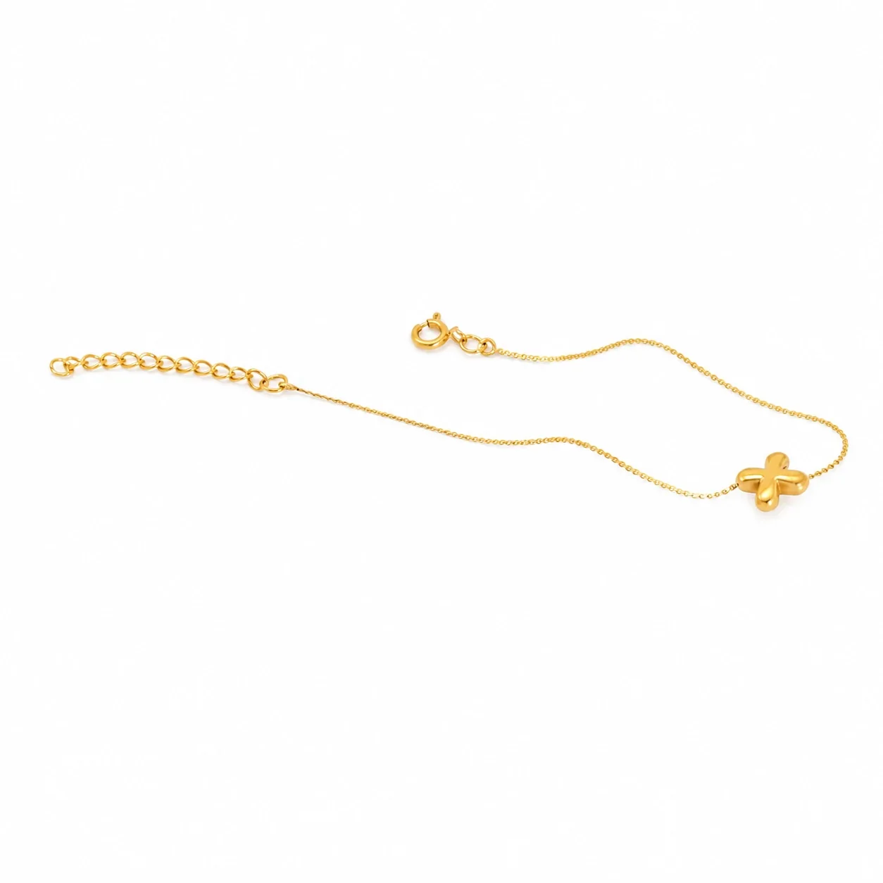 Playful 18K Gold-Plated Initial Charm Chain Bracelet