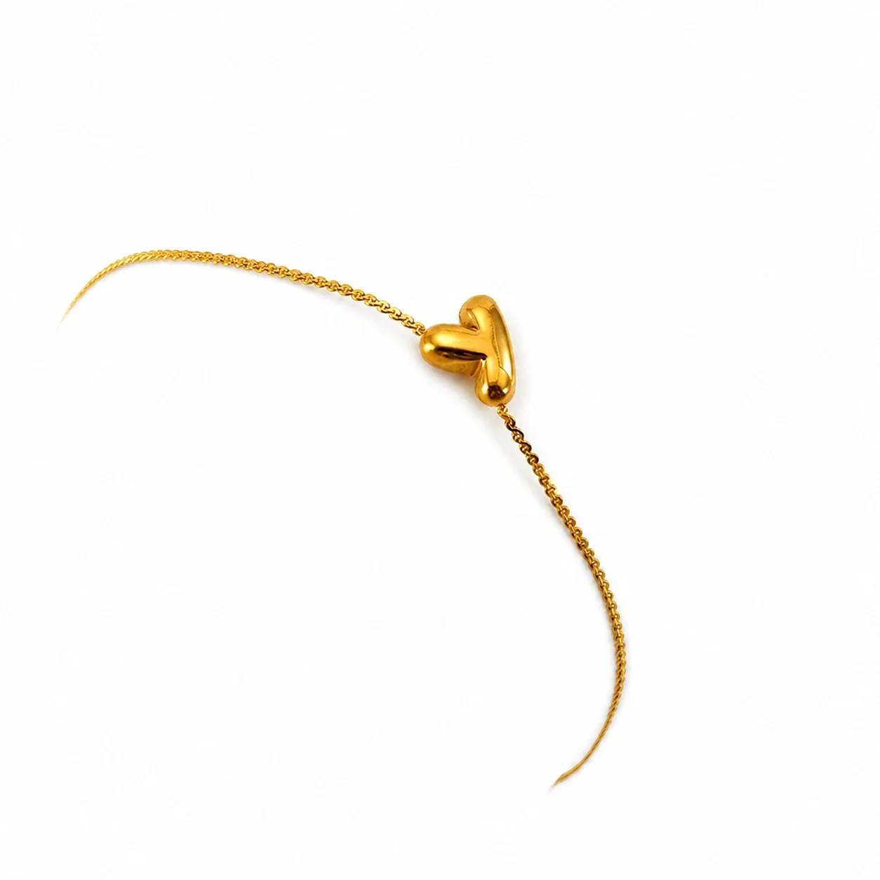 Playful 18K Gold-Plated Initial Charm Chain Bracelet - Gold Letter Y