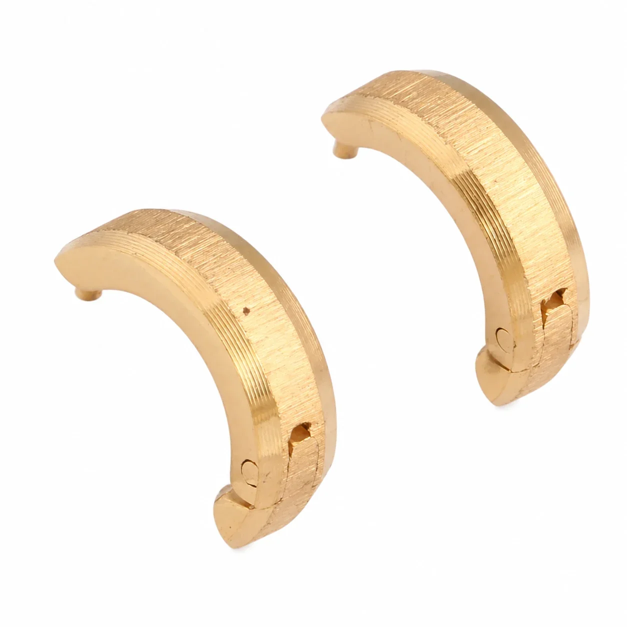 Brushed Gold-Tone Stainless Steel Huggie Hoop Earrings