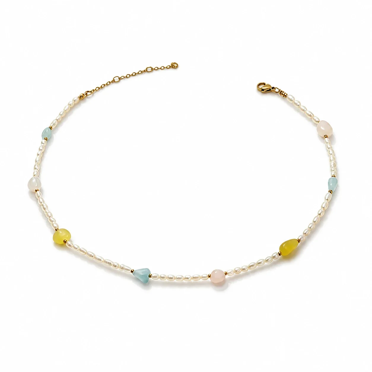 Delicate 316 Stainless Steel Pearl Beaded Choker