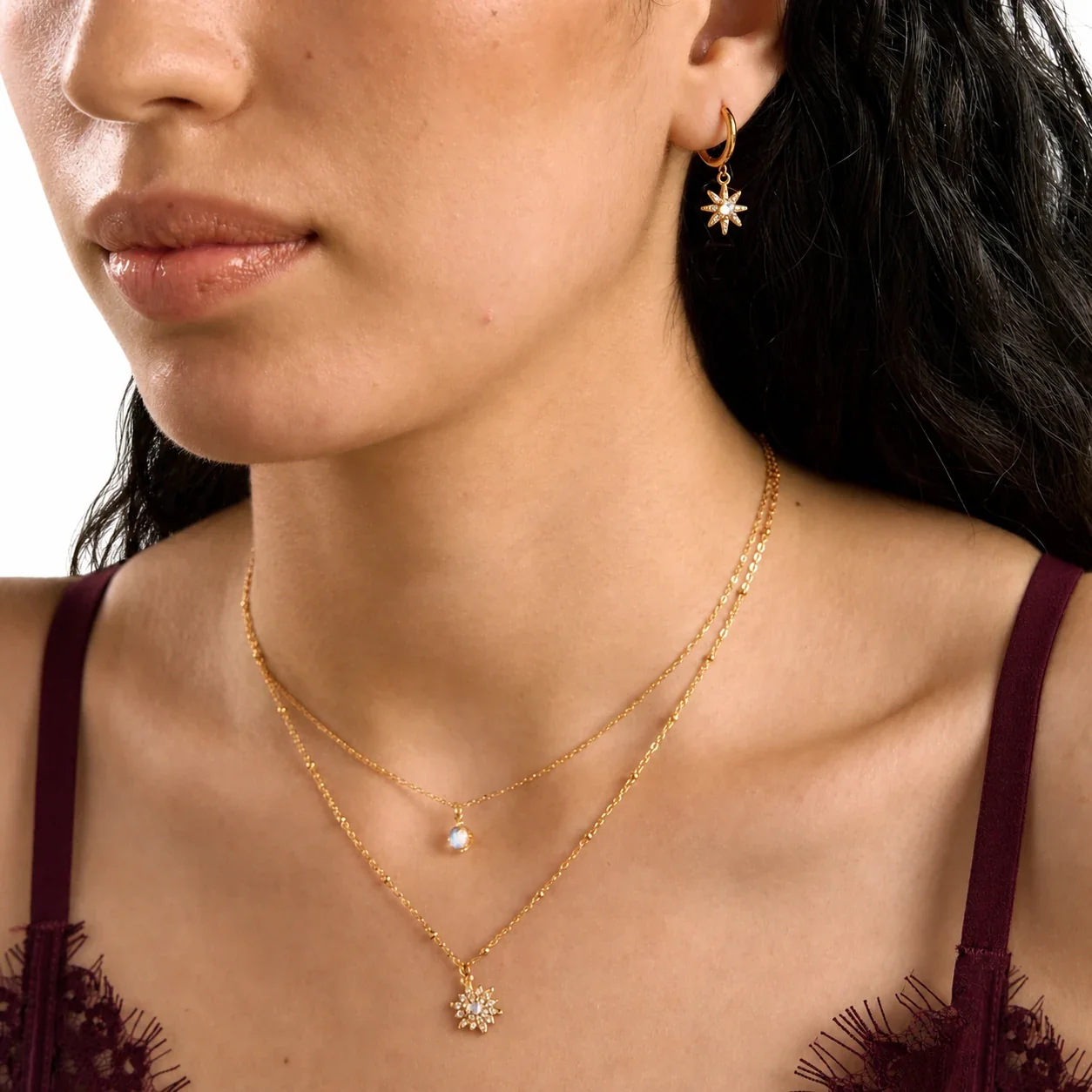 Celestial Gold-Plated 316 Star Moon Jewelry Set