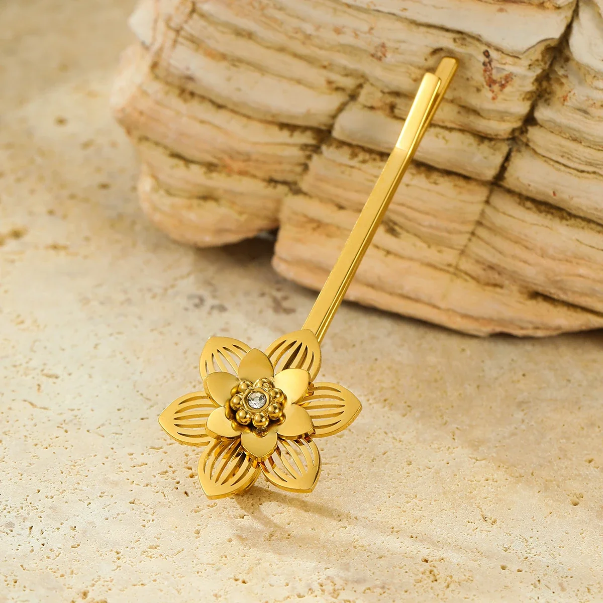 Hair Clips Shell Starfish Pearl & Flower Stainless Steel