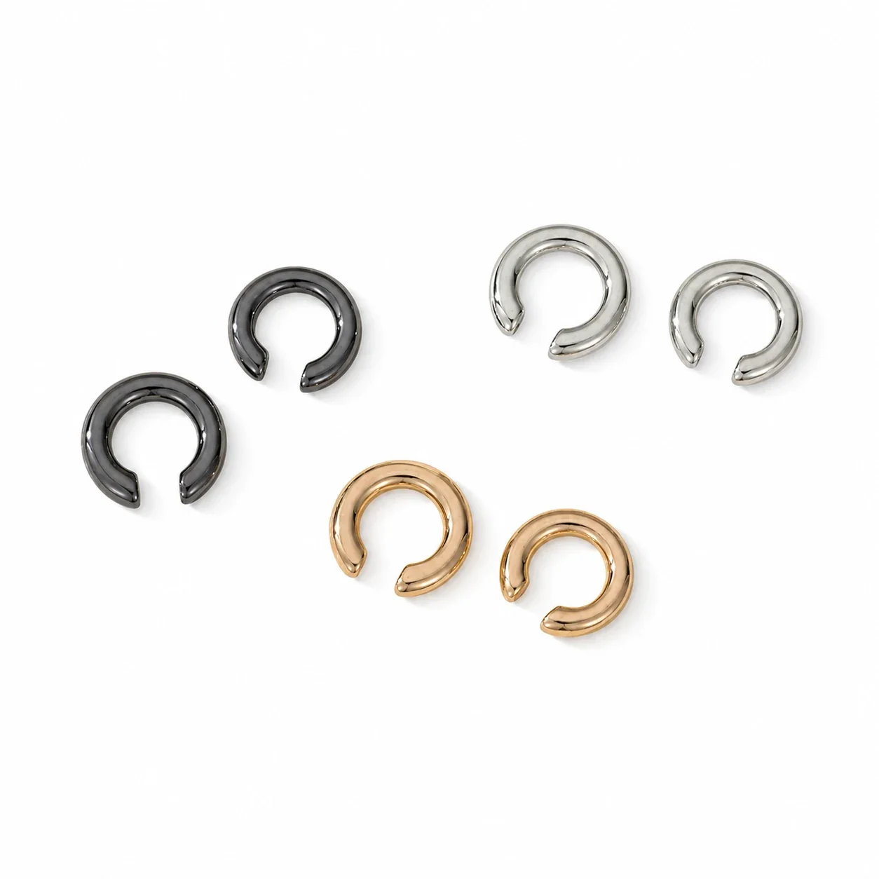 Polished 316 Stainless Steel Double-Band Ear Cuff