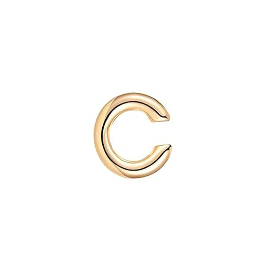 Polished 316 Stainless Steel Double-Band Ear Cuff - Gold