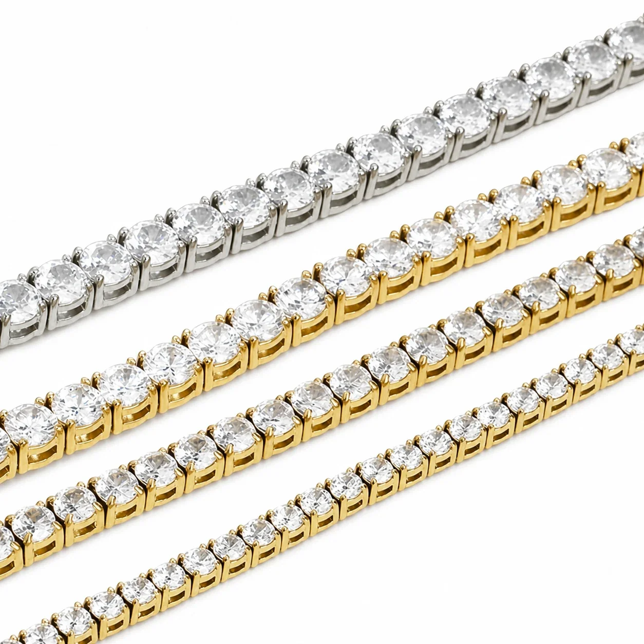 Radiant 316 Stainless Steel Round CZ Tennis Bracelet