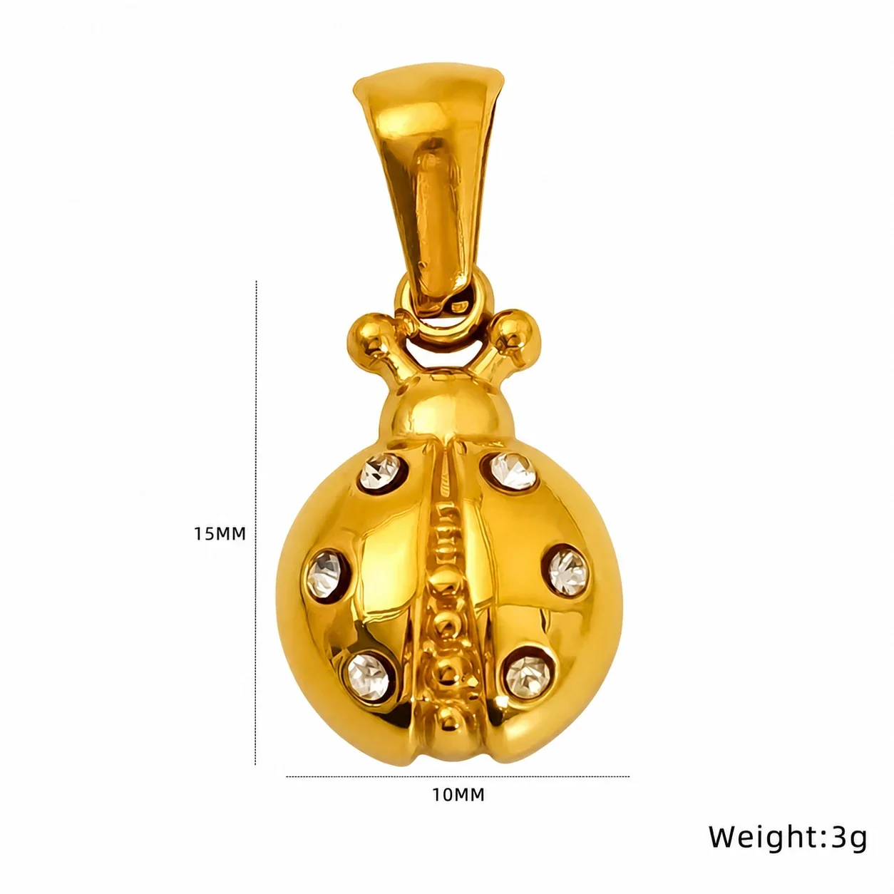 Eclectic Gold-Plated Stainless Steel Mixed-Motif CZ Pendant - Gold Floral Disc Cubic Zirconia