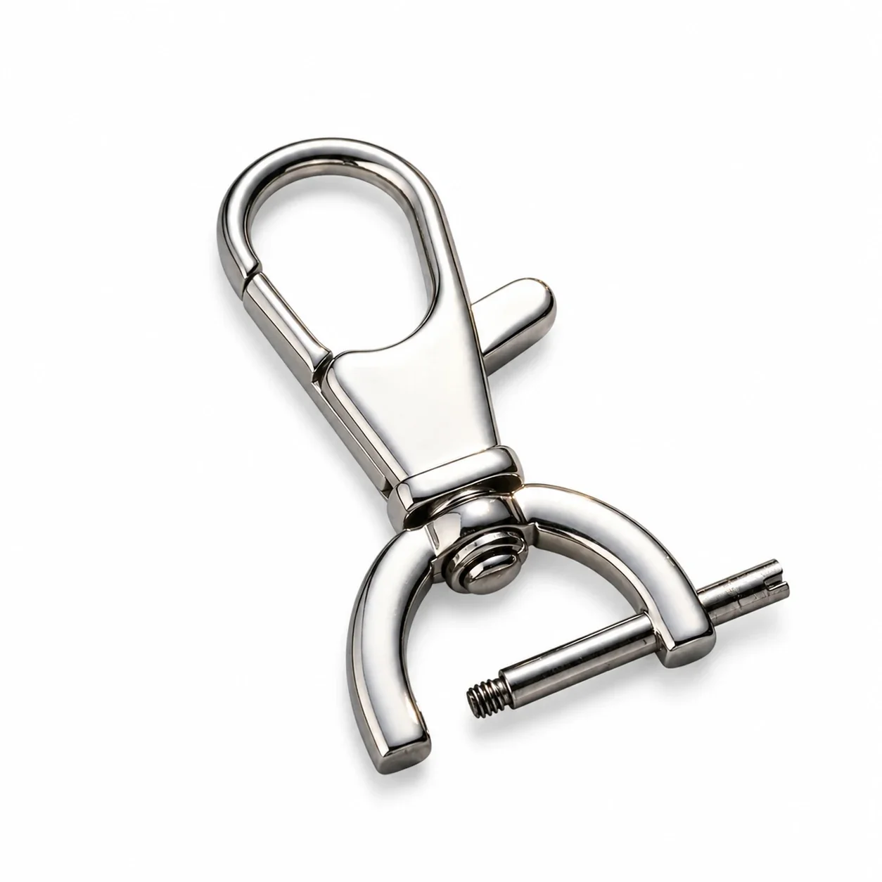 Polished Stainless Steel Swivel Snap Hook Key Clip