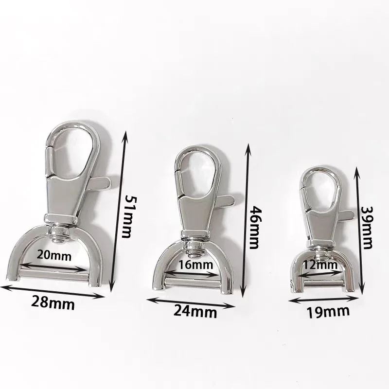 Polished Stainless Steel Swivel Snap Hook Key Clip