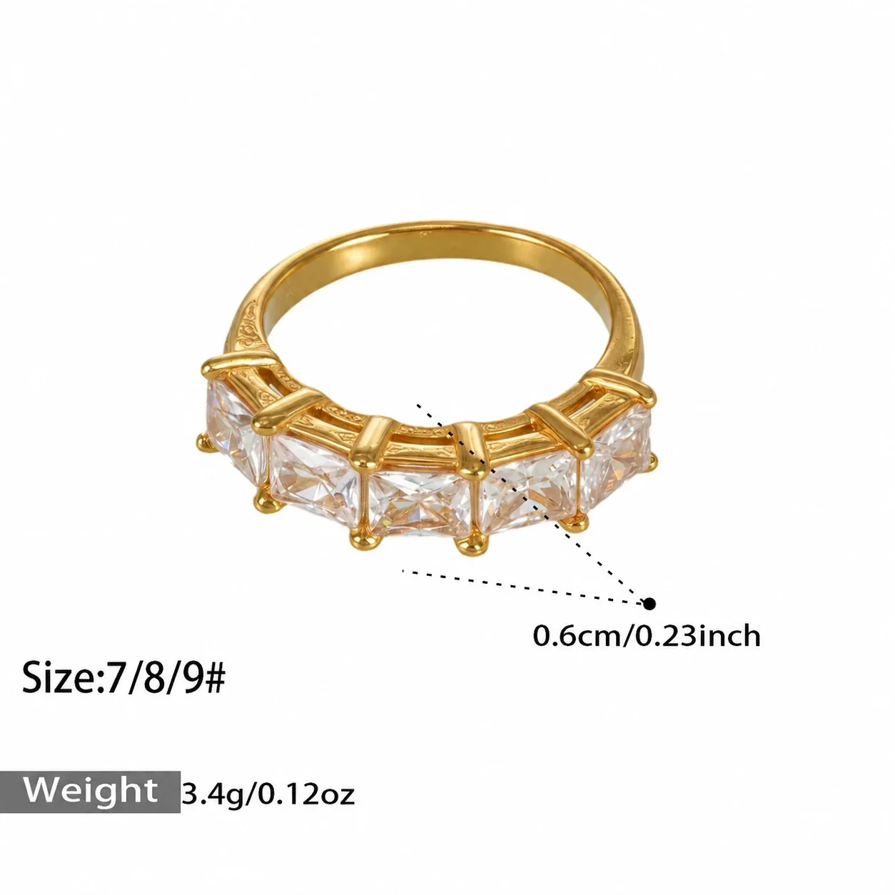 Heart, Oval & Crystal Ring Assortment, Stainless Steel Gold PVD - Gold Pink Oval Crystal