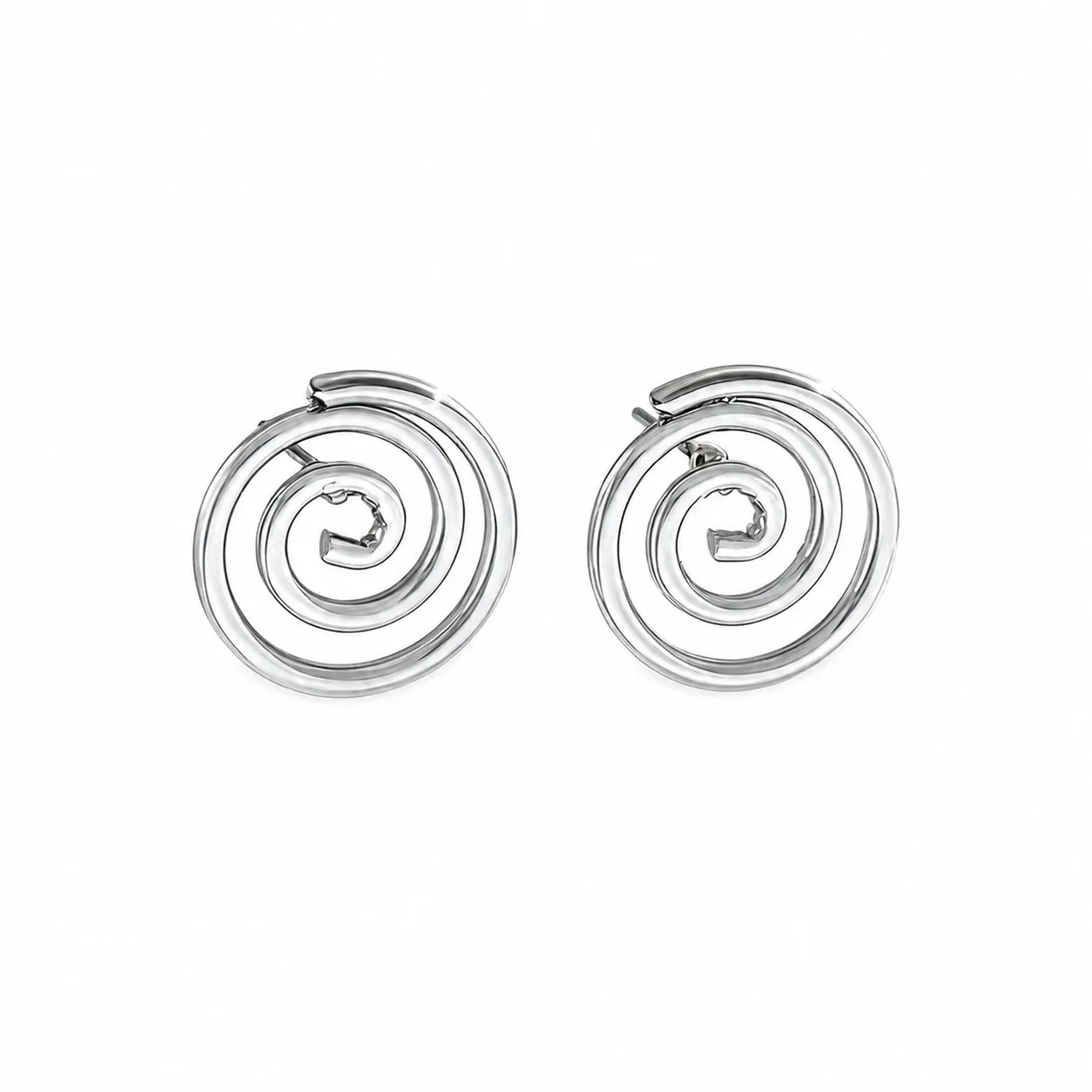 Produktfoto: Spiral-Ohrstecker aus 316 Edelstahl mit offener Wicklung und Gold PVD
