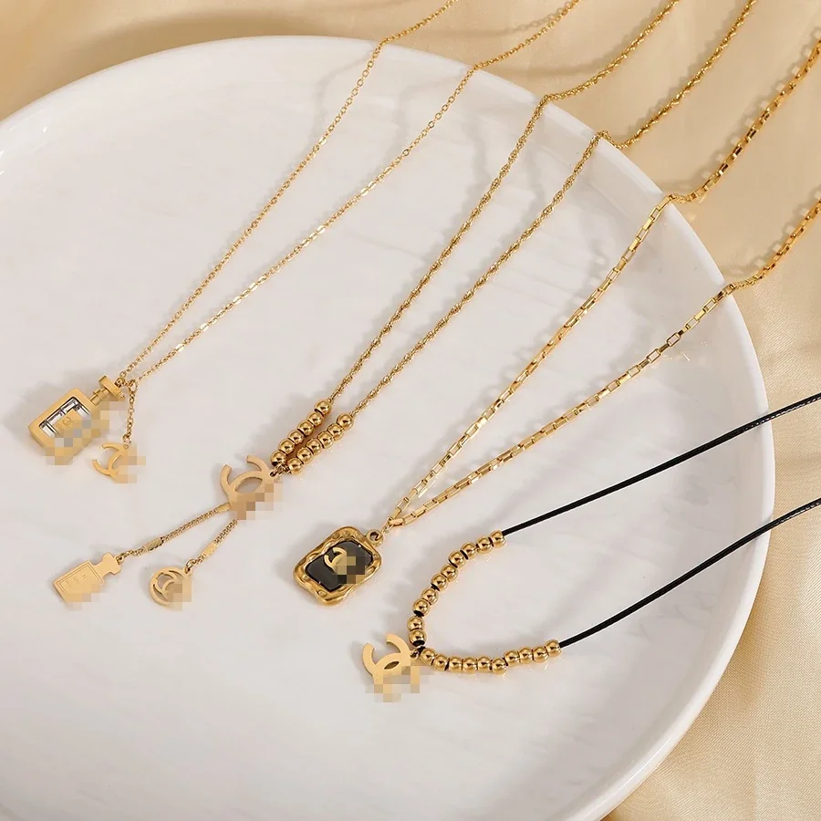 Letter-hangerketting met Venetiaanse ketting, roestvrij staal productfoto