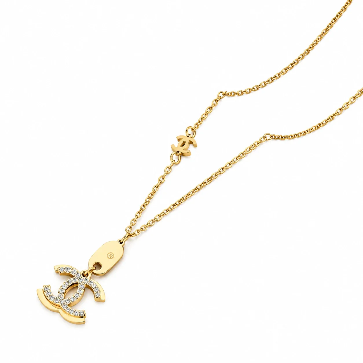 Letter-hangerketting met Venetiaanse ketting, roestvrij staal productfoto