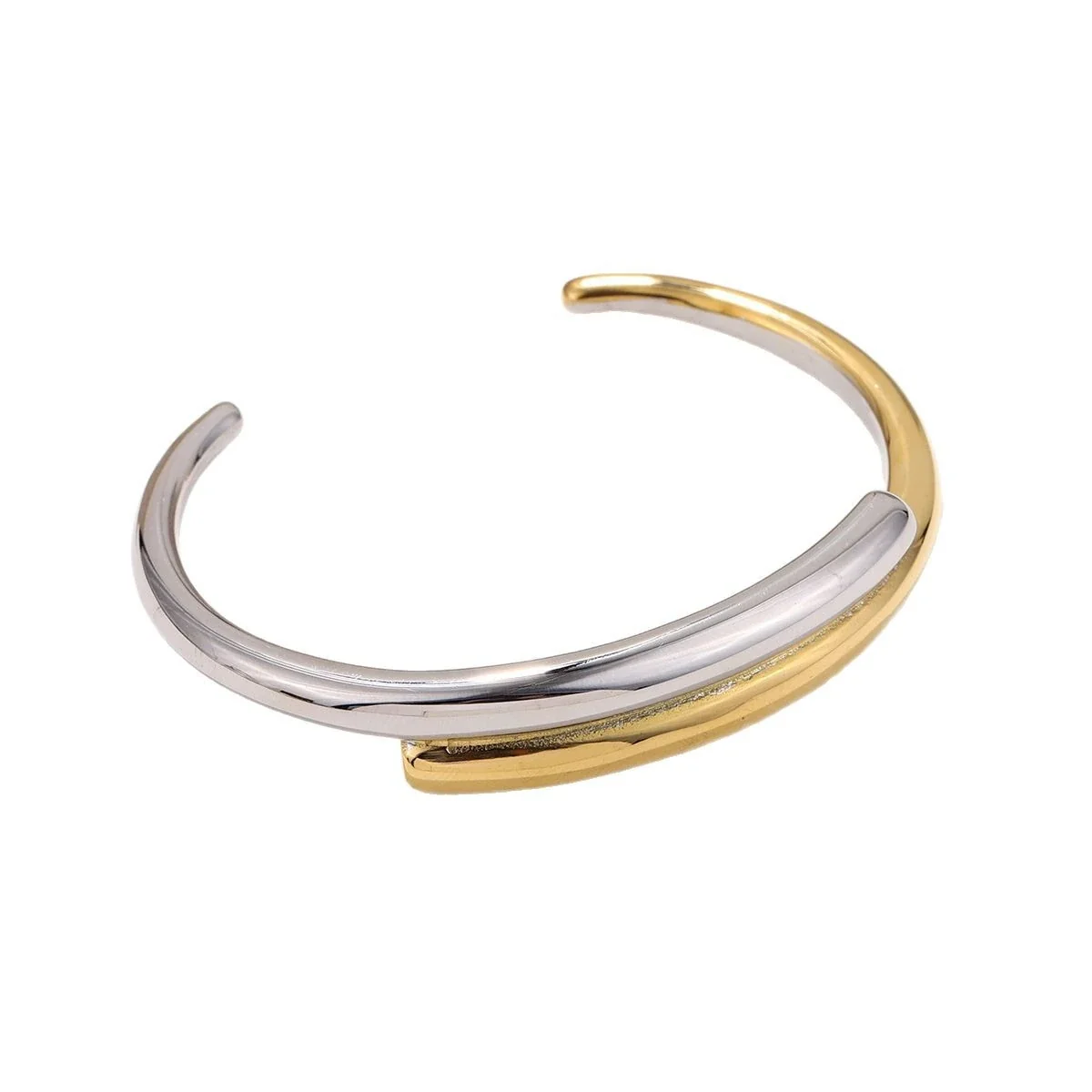 Sculptural 316 Stainless Steel Interlaced Cuff
