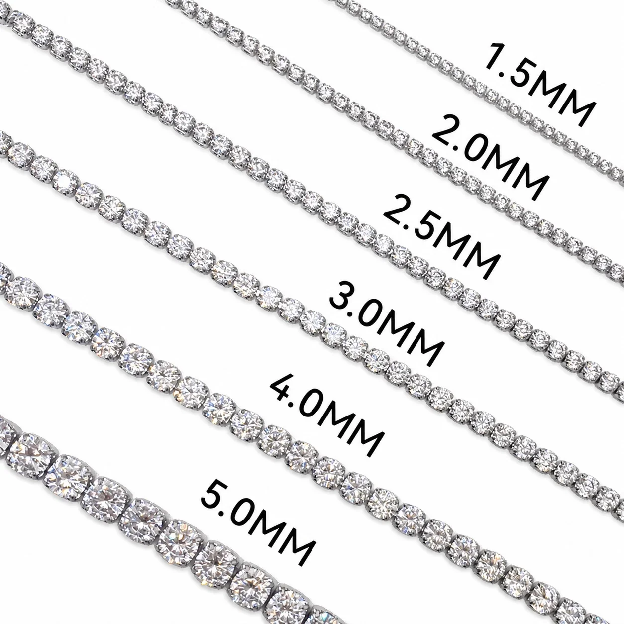 Sparkling Stainless Steel Round CZ Tennis Bracelet