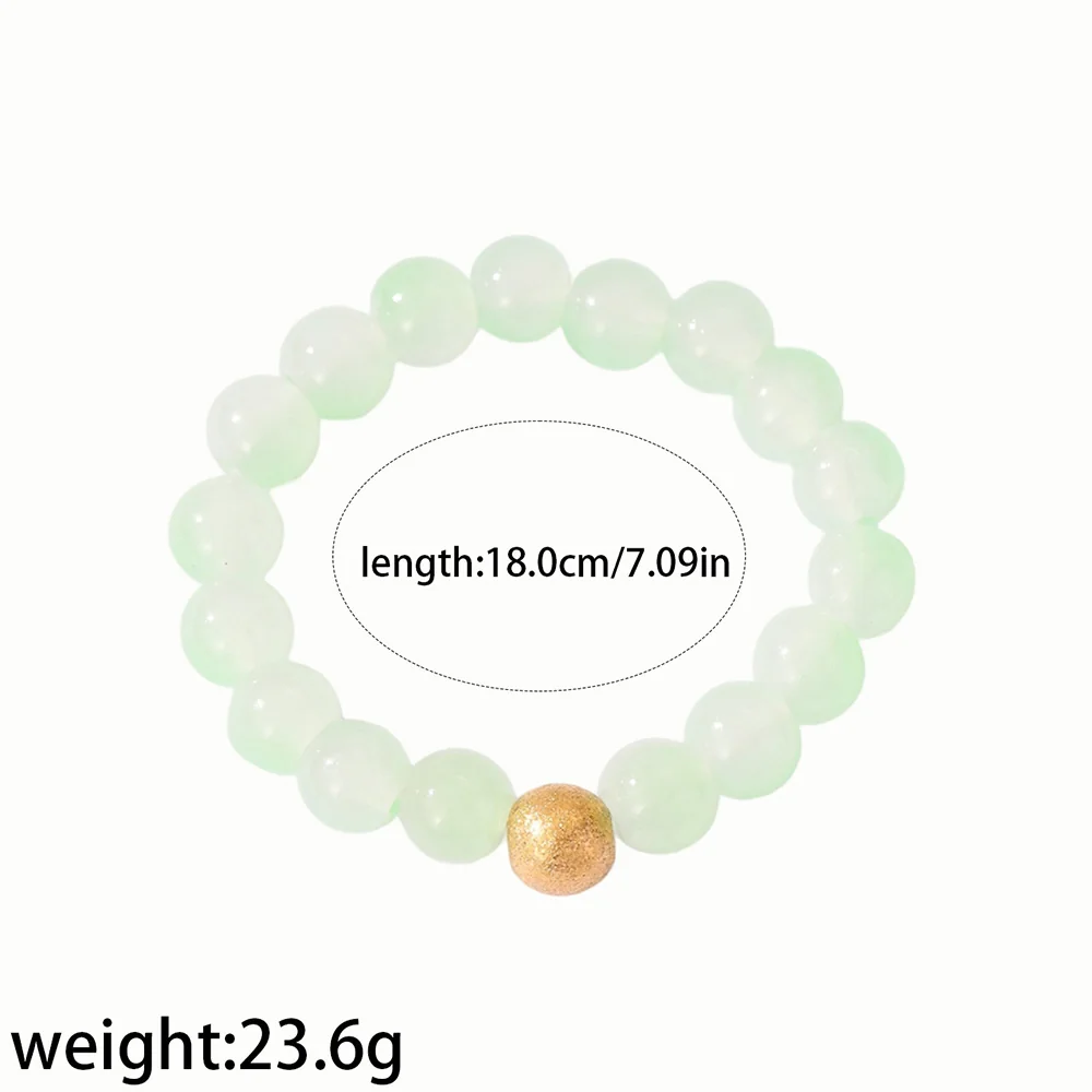 Produktfoto: Perlenarmband mit rundem Scheibenanhänger, goldfarben, Edelstahl 316